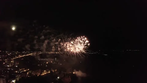 Salute, flash, night, fires, fireworks Stock Footage 171367538