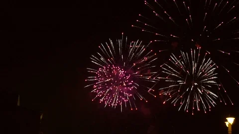 Salute lights I the sky Stock Footage 110585084