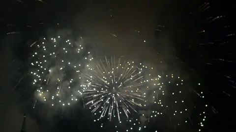 Salute at night Stock Footage 78192455