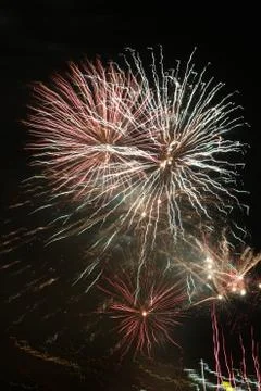 Salute in the night sky Stock Photos