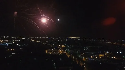 Salute over the city Stock Footage 101663573