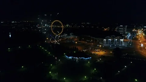 Salute over the city Stock Footage 101672177