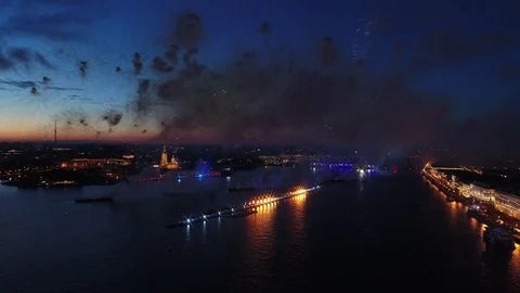 Salute Scarlet Sails.  Vídeo Stock 104166258