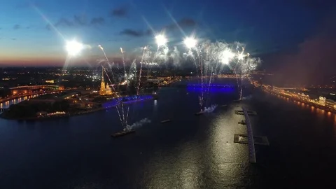 Salute Scarlet Sails.  Stock Footage 104166287