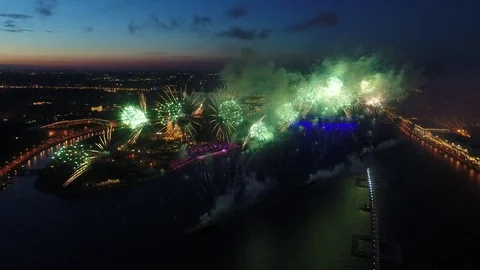 Salute Scarlet Sails.  Vídeo Stock 104166290