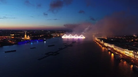 Salute Scarlet Sails.  Stock Footage 104166323