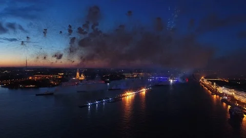 Salute Scarlet Sails.  Stock Footage 104166395