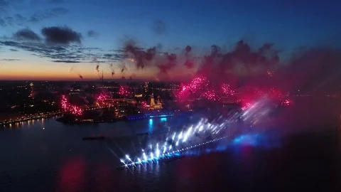 Salute Scarlet Sails.  Stock Footage 104166491