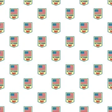 Salute veterans day pattern seamless Stock Illustration