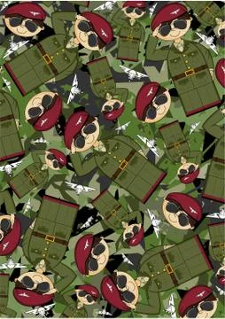 Saluting Army Soldier Pattern Stock-Illustration