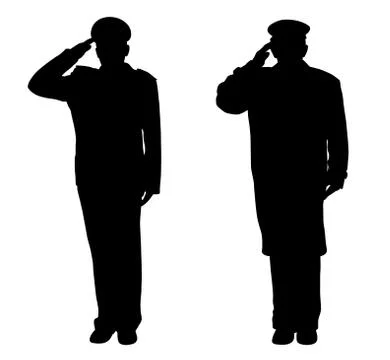 Saluting Stock Illustration