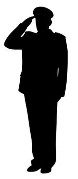 Saluting Stock Illustration