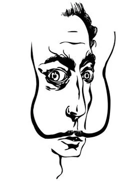 Salvador dali Stock Illustration