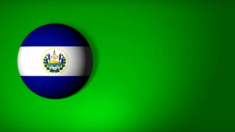 Salvador flag in the shape of a ball to roll Stock Footage 75367934