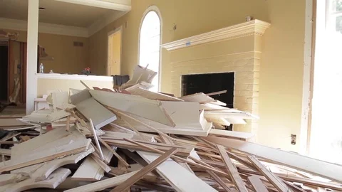 Salvaged materials from old home Stock Footage 81751162