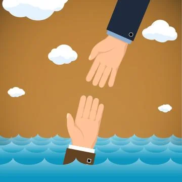 Salvation of man. Stock Illustration