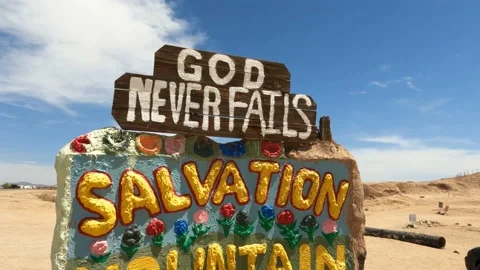 Salvation Mountain sign Video stock 152121209