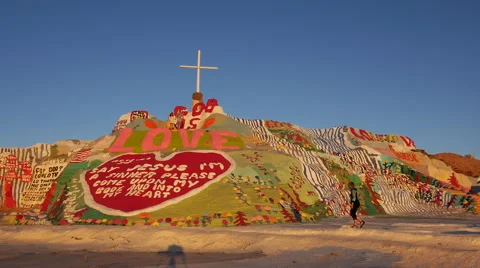 Salvation Mountain Time lapse Stock Footage 46948475