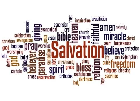 Salvation word cloud concept イラスト素材