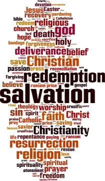 Salvation word cloud Stock Illustration