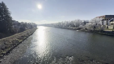 Salzach River Stock Footage 296996003