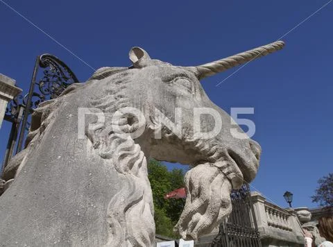 Salzburg castle mirabell austria city tourism Stock Photos