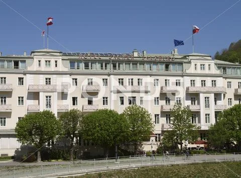Salzburg hotel sacher austria city tourism trip Stock Photos