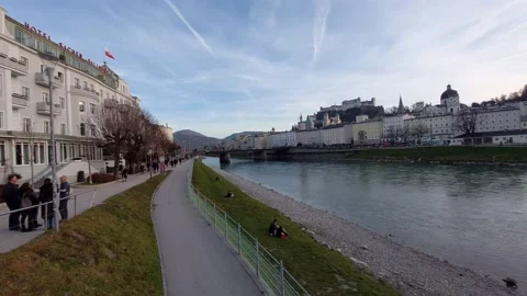 The Salzburg with river Stock Footage 229794611