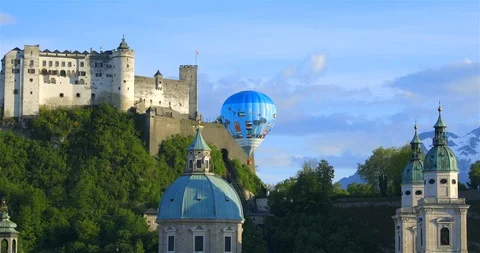 Salzburg skyline at sunset Stock Footage 108452953