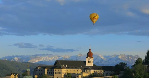 Salzburg skyline at sunset Stock Footage 108453032