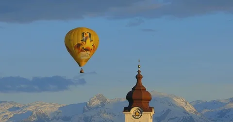 Salzburg skyline at sunset Stock Footage 108453035