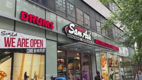 Sam Ash ,sell Musical Instruments &amp; Sound Equipment Stock Footage 245652974