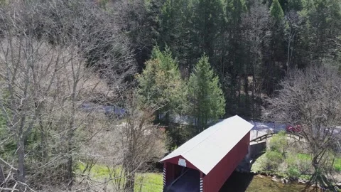 Sam Eckman covered bridge near Millville PA Stock Footage 279348940