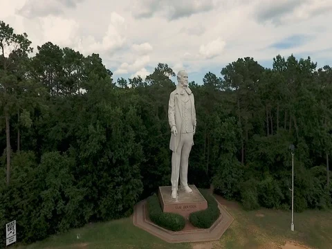Sam Houston Statue Stock Footage