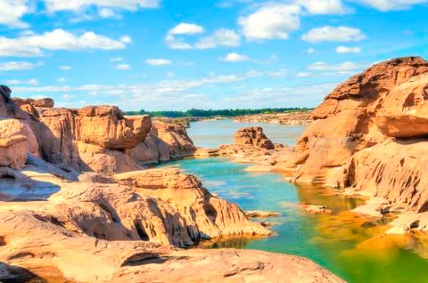 Sam Phan Bok (Three thousand holes) Stock Photos