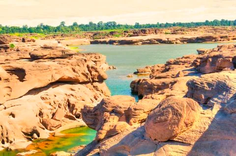Sam Phan Bok (Three thousand holes) Stock Photos
