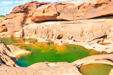 Sam Phan Bok (Three thousand holes) Stock Photos