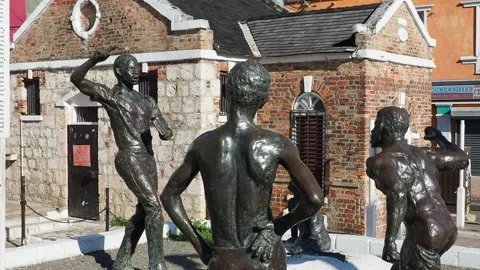 Sam Sharpe Square in Montego Bay, Jamaica Video stock 139010247