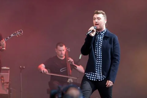  Sam Smith performs at the Main Stage at the opening day of T In The Park ... Fotos de archivo