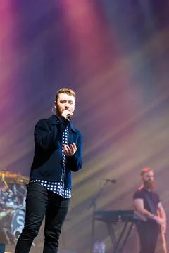  Sam Smith performs at the Main Stage at the opening day of T In The Park ... Fotos de archivo