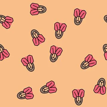 Sam woman mood vector seamless pattern Stock Illustration