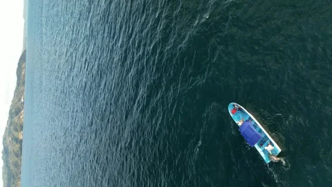 Samana-bay-excursion-boat-ocean-vertical-07 Stock Footage 341889359