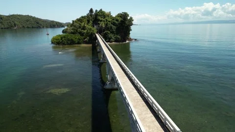 Samana bridge daylight view 07 Stock Footage 332513234