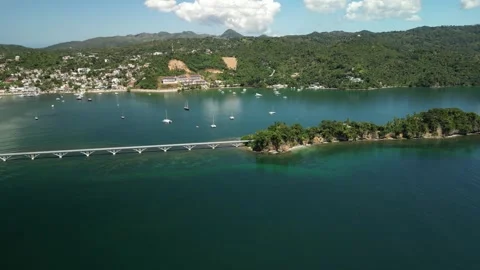 Samana bridge marina view 20 库存影片 332513639