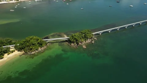Samana bridge wide view 04 Video stock 332514261