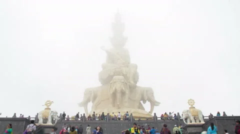 Samantabhadra Bodhisattva statue 4k Stock-Footage 40753665