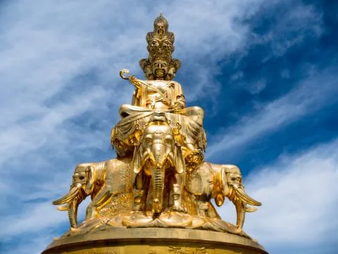 Samantabhadra from emei mountain Stock Photos