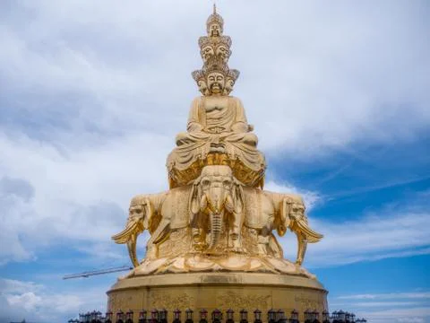 Samantabhadra from emei mountain Stock Photos