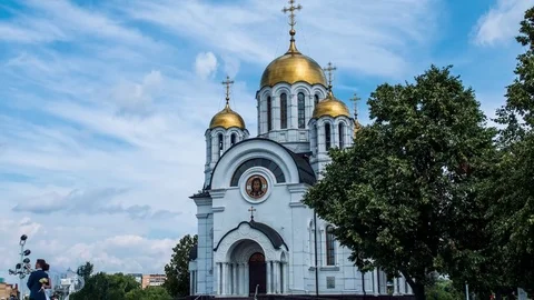 Samara Glory Square in The City of Samara on The Volga River in Russia Stock Footage 78800872