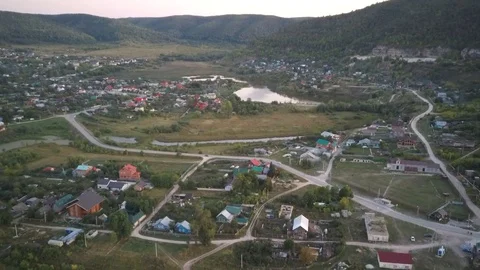 Samara region, a city in the chalk mountains Stock Footage